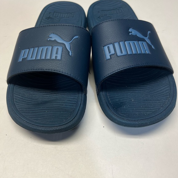 Puma Dark Blue Slide Sandals Size 8 - Picture 1 of 5